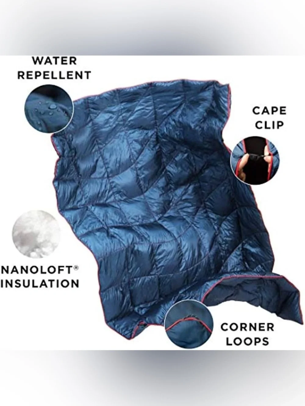 NWT THE ORIGINAL PUMPL PUFFY BLANKET DEEPWATER 1 Person